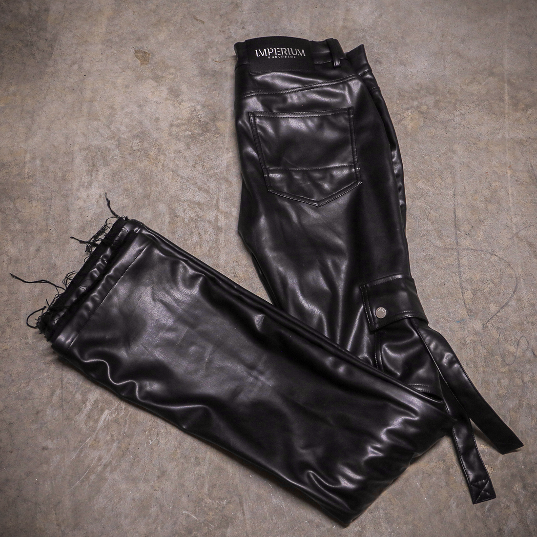 Twin Flames Stacked Leather Pants